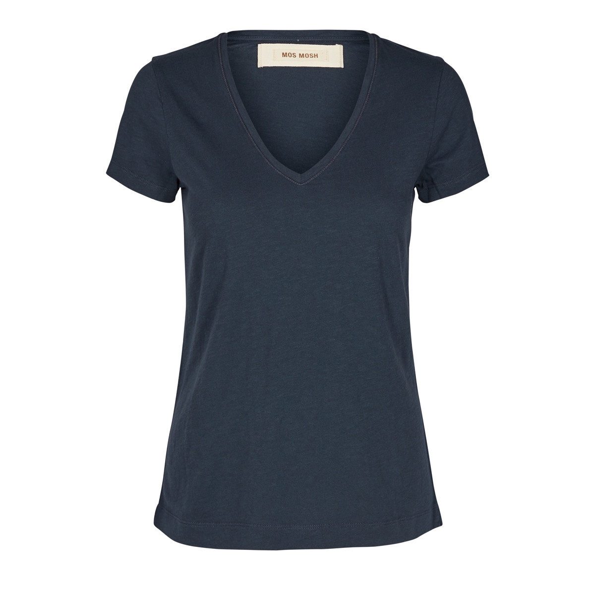 Arden Organic V-neck sort t-shirt - Mos Mosh | Rikke Solberg